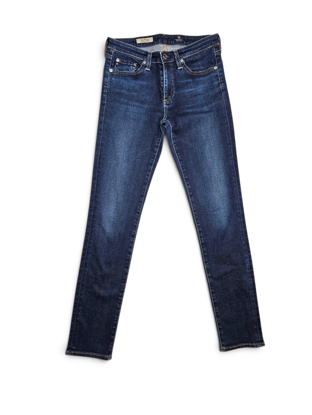 Ag Adriano Goldschmied The Prima Mid-Rise Cigerette Dark Indigo Skinny Jeans 26